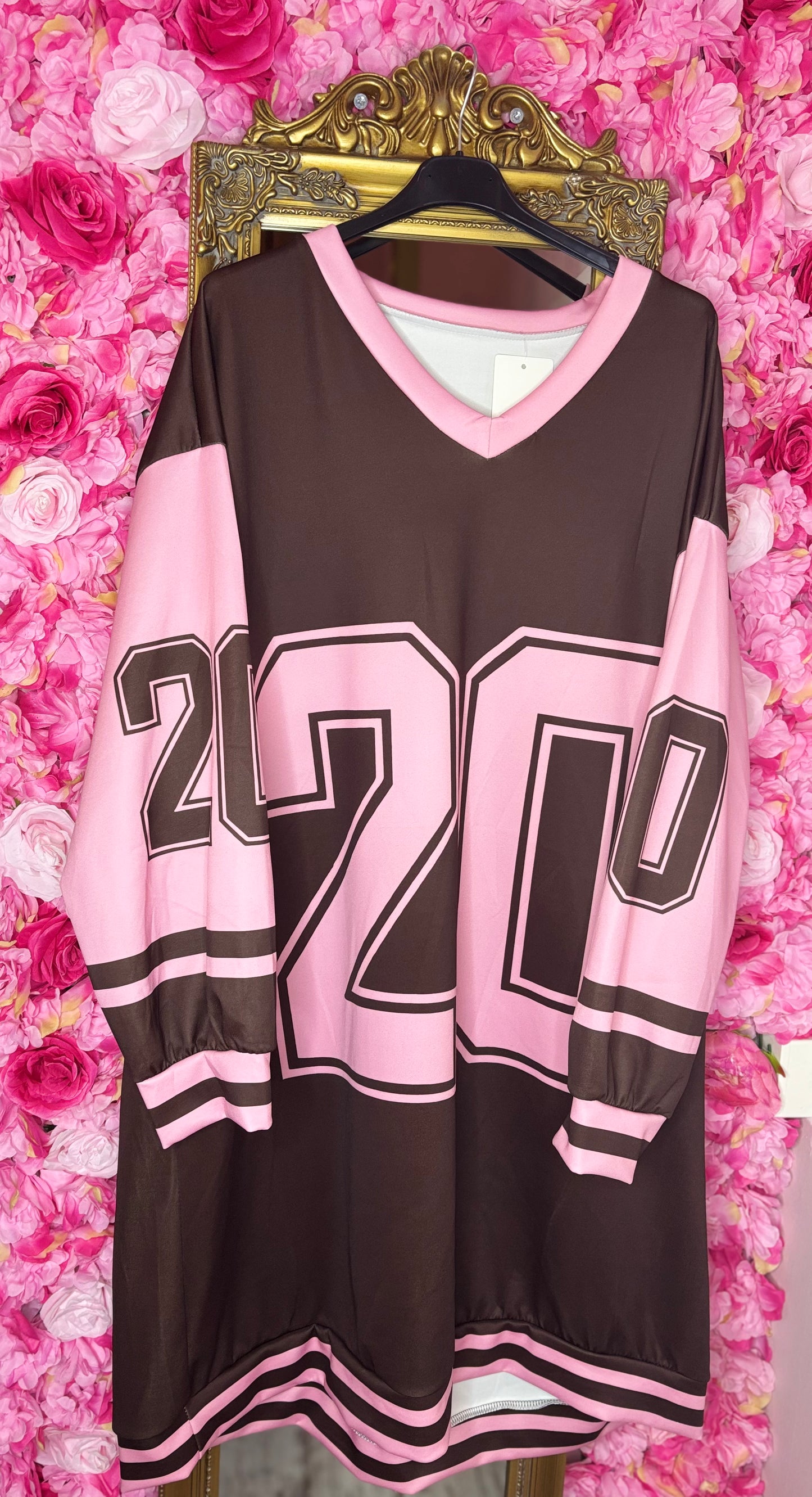 Shirt Long 20 Roze Plus Size Maat 48 t/m 54-56