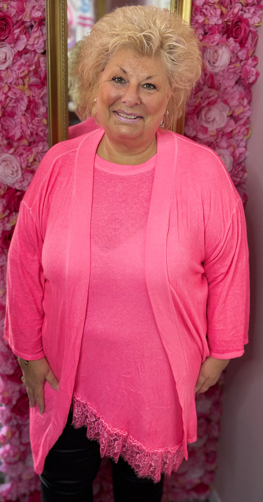 Vest Mia Roze Plus size Maat 46 t/m 54