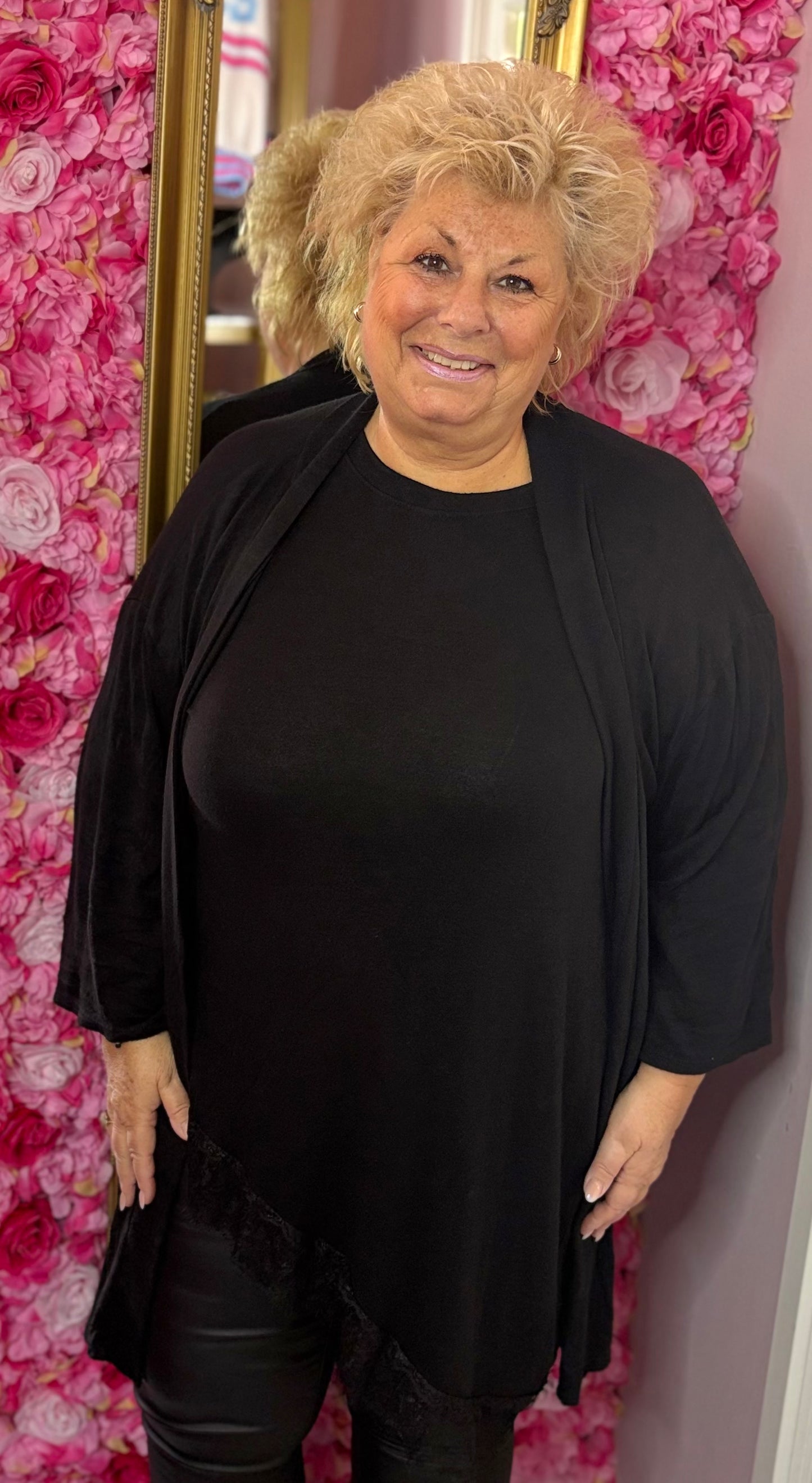 Vest Mia Zwart Plus size Maat 46 t/m 54