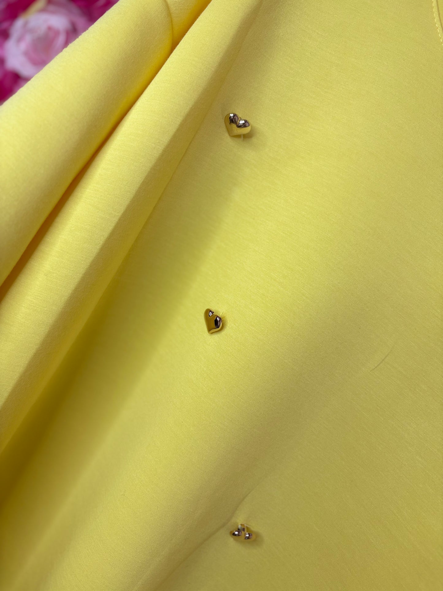 T-shirt Heart Geel Plus Size Maat 48 t/m 54