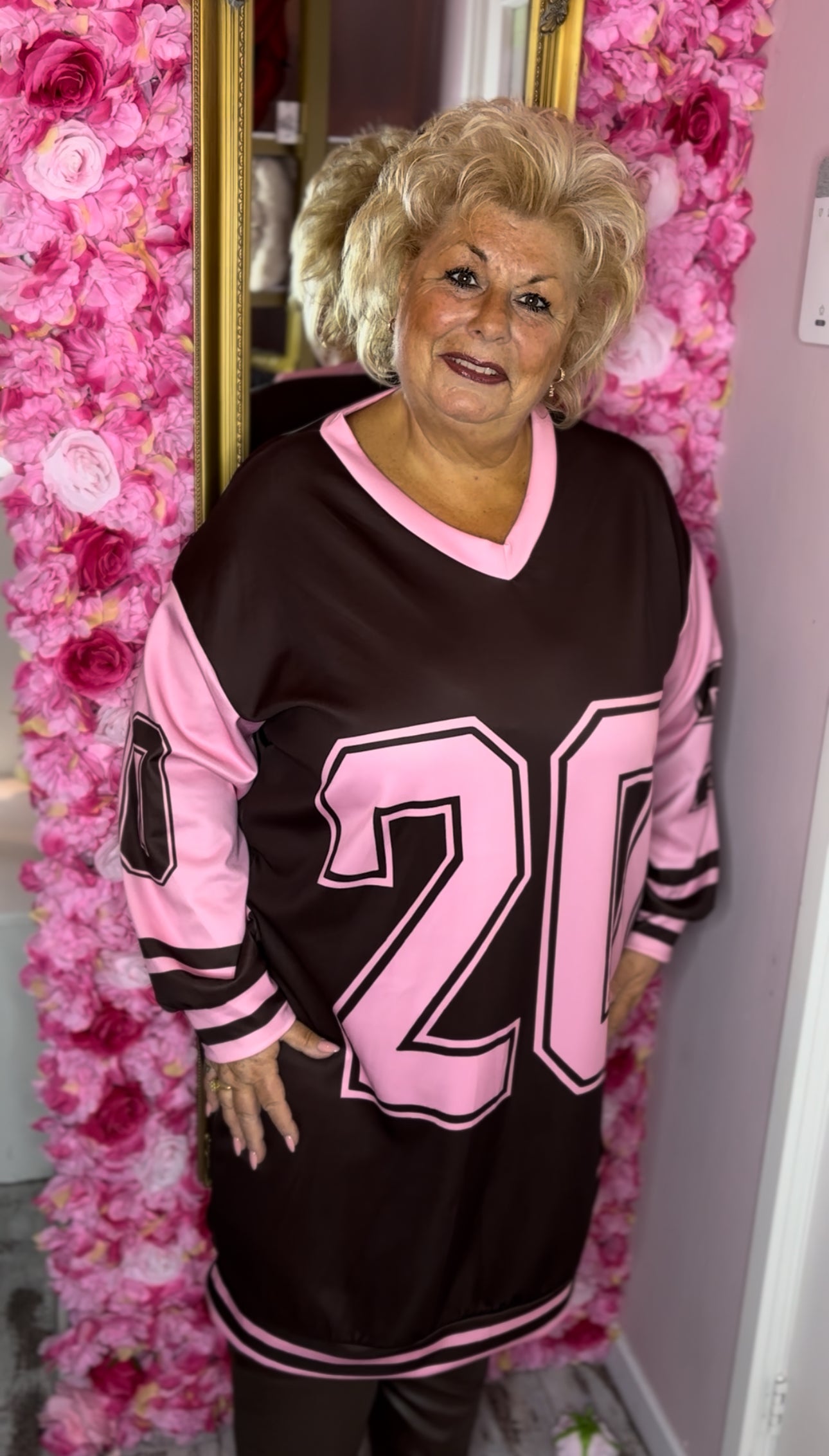 Shirt Long 20 Roze Plus Size Maat 48 t/m 54-56