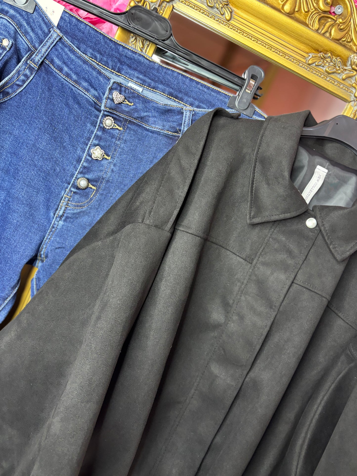 Tussenjas/Vest Zaar Zwart Plus Size Maat 44 t/m 50