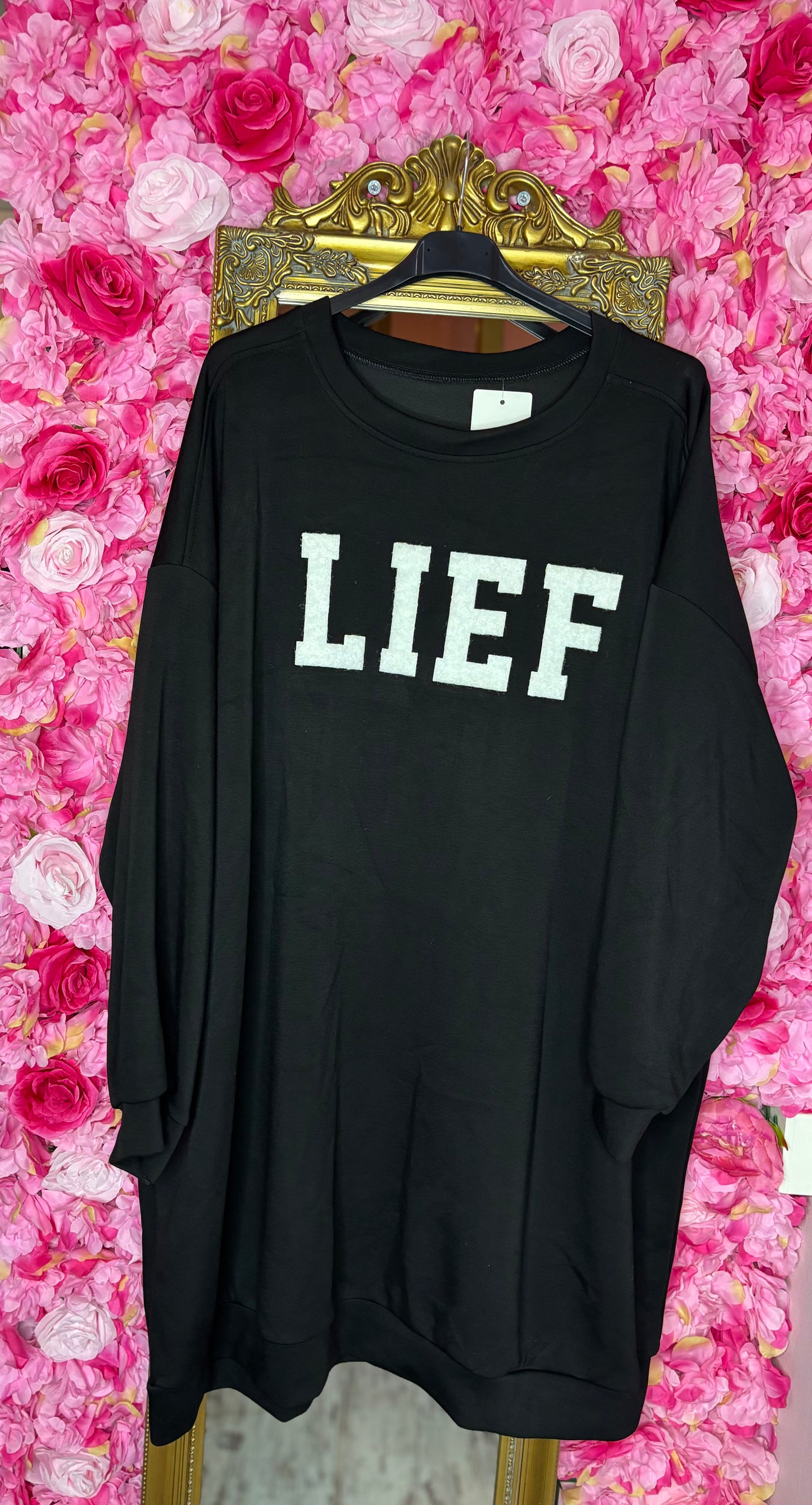 Trui Lief Zwart Plus Size Maat 50 t/m 58