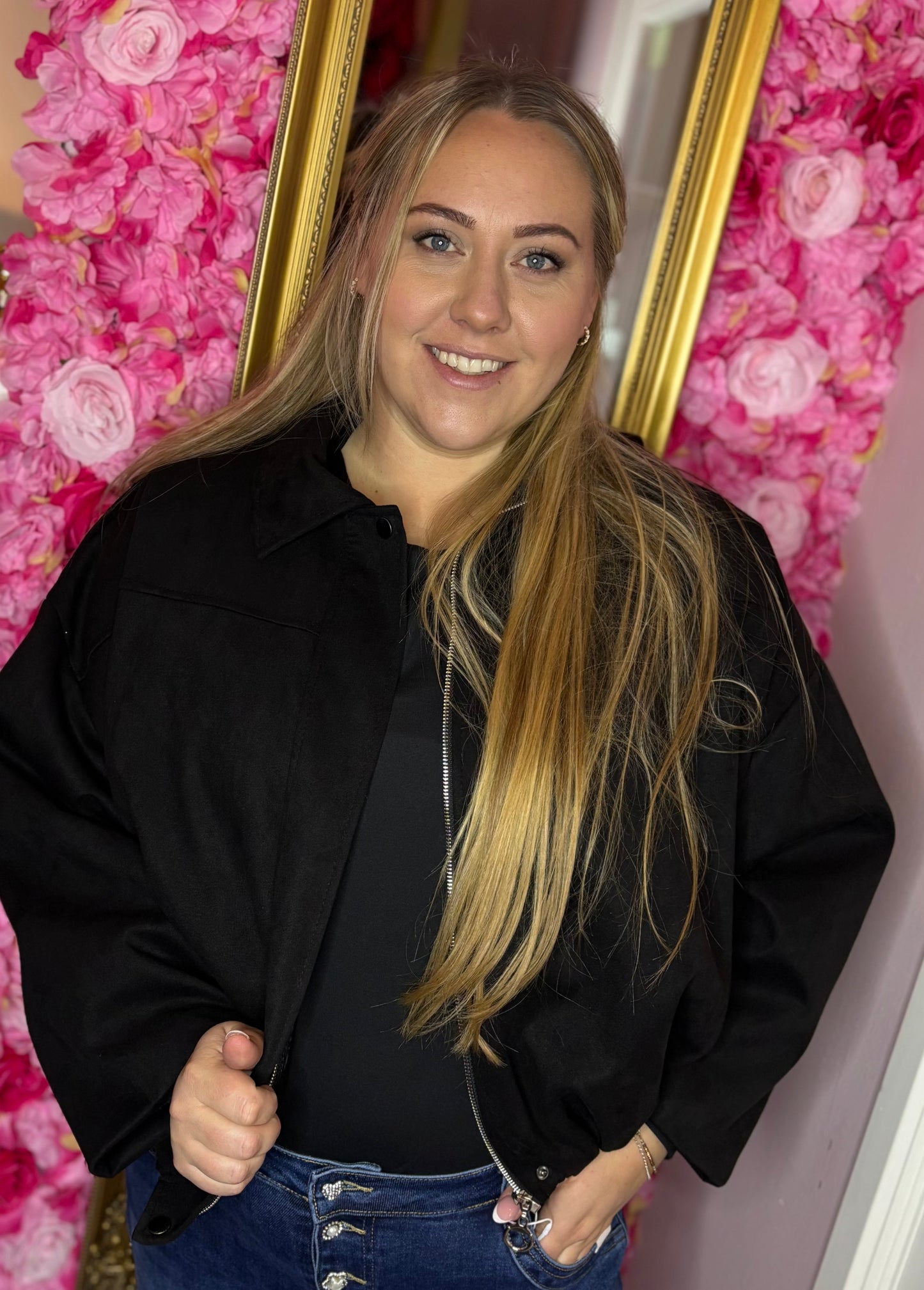 Tussenjas/Vest Zaar Zwart Plus Size Maat 44 t/m 50