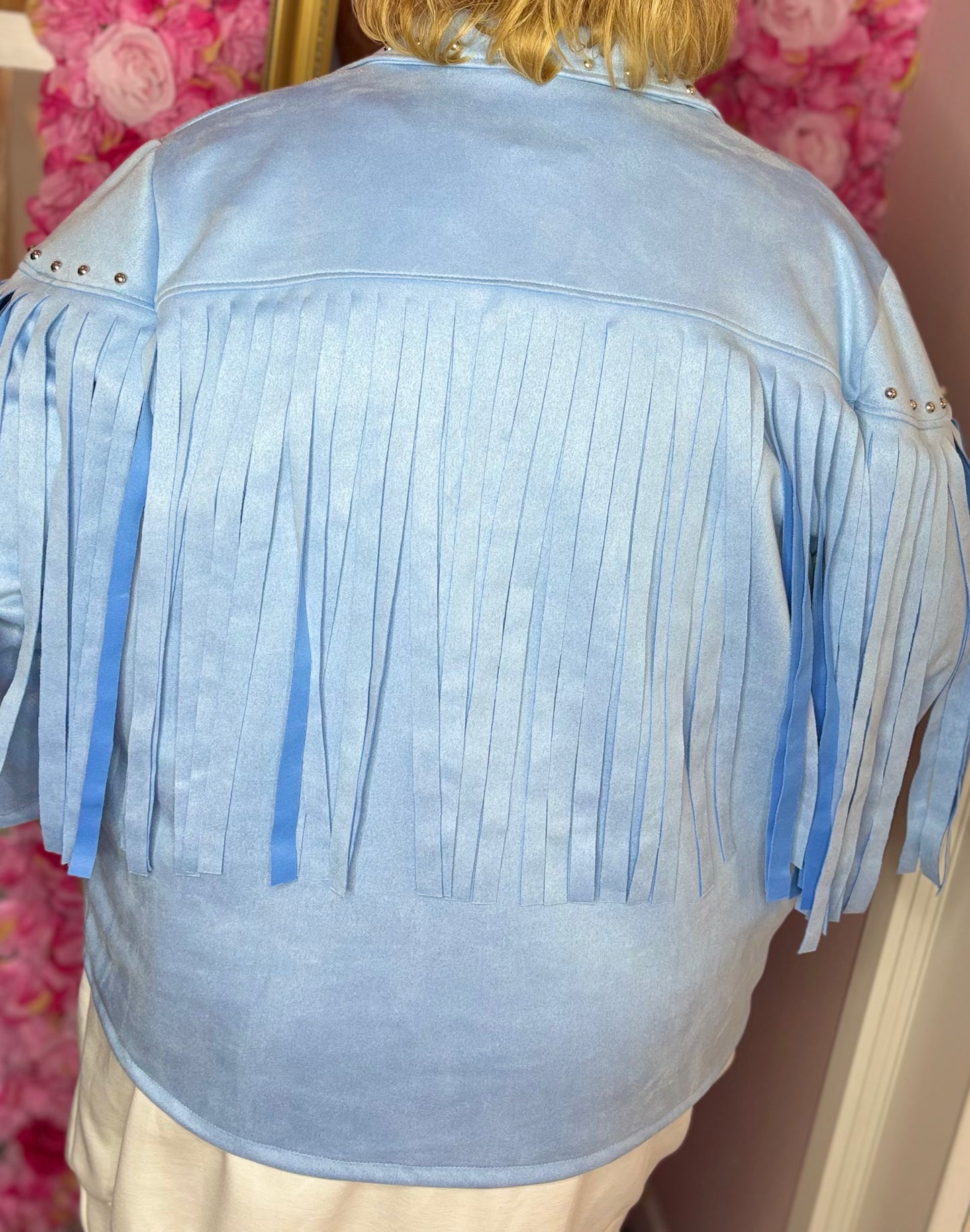 Tussenjas/Vest Cowdy Blauw Plus Size Maat 46 t/m 54