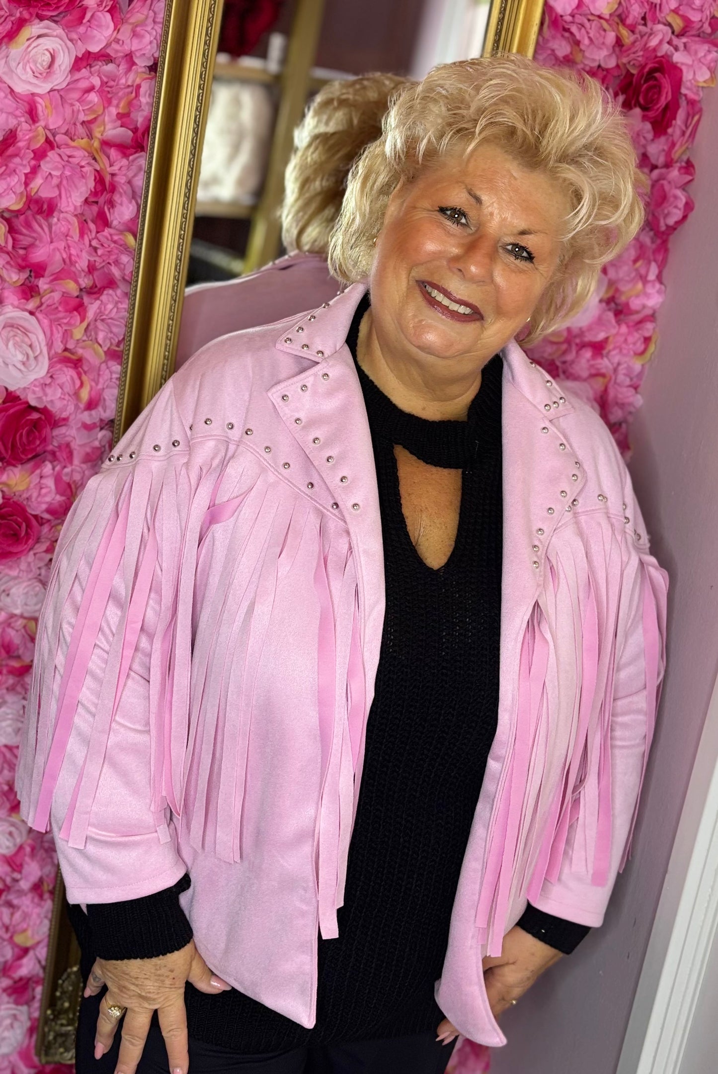 Tussenjas/Vest Cowdy Roze Plus Size Maat 46 t/m 54