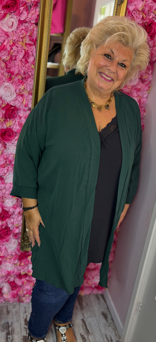 Kimono Versa Groen Plus size Maat 48 t/m 54-56