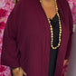 Kimono Versa Bordeaux Plus size Maat 48 t/m 54-56