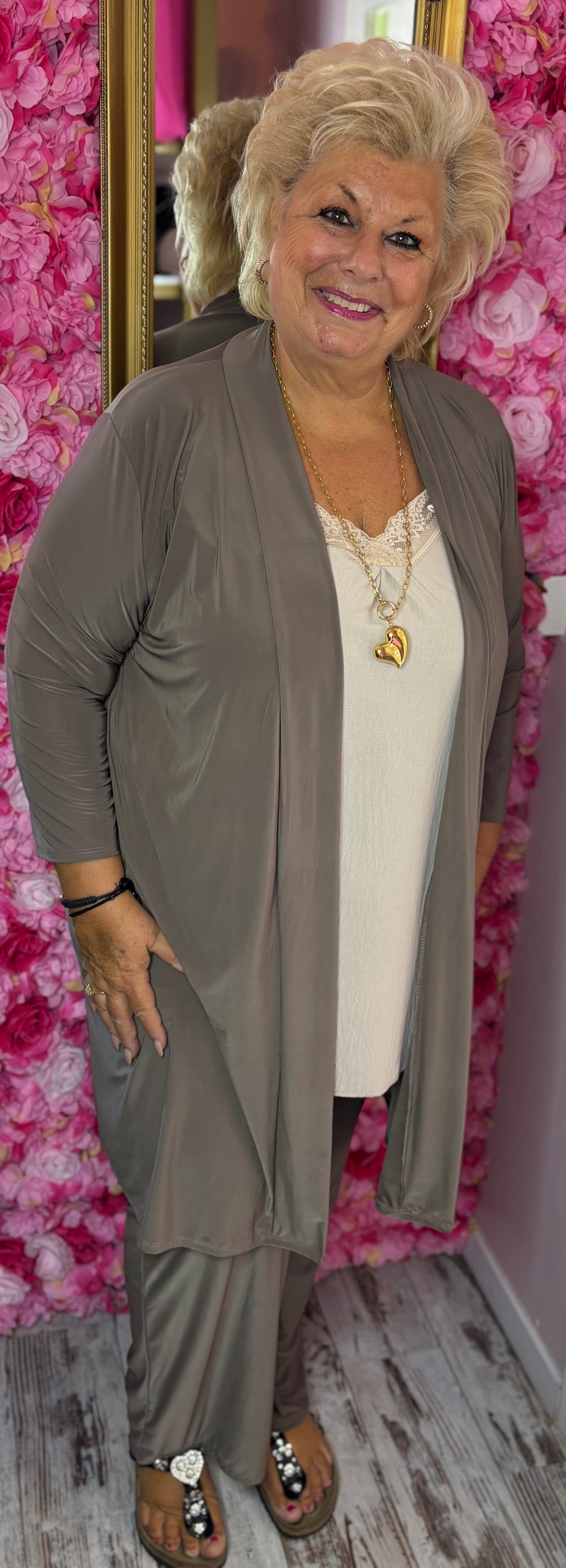 Set Travel Basic Taupe Plus Size maat 48 t/m 54