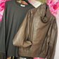 Jacket Leather Look Bruin Plus Size tot maat 48