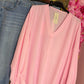 Blouse Baloon Licht Roze Plus Size maat 48 t/m 54