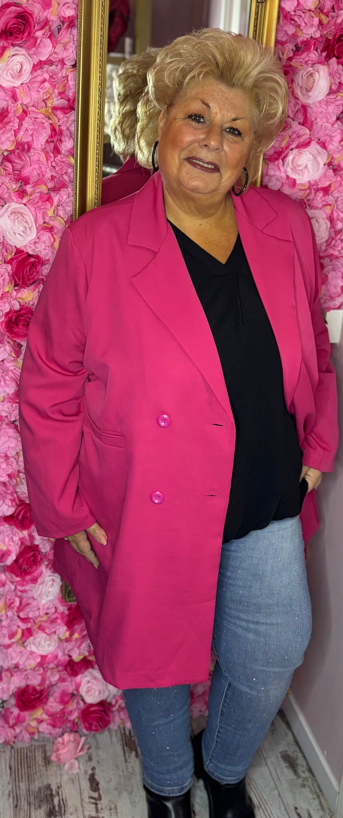 Blouse Baloon Zwart Plus Size maat 48 t/m 54