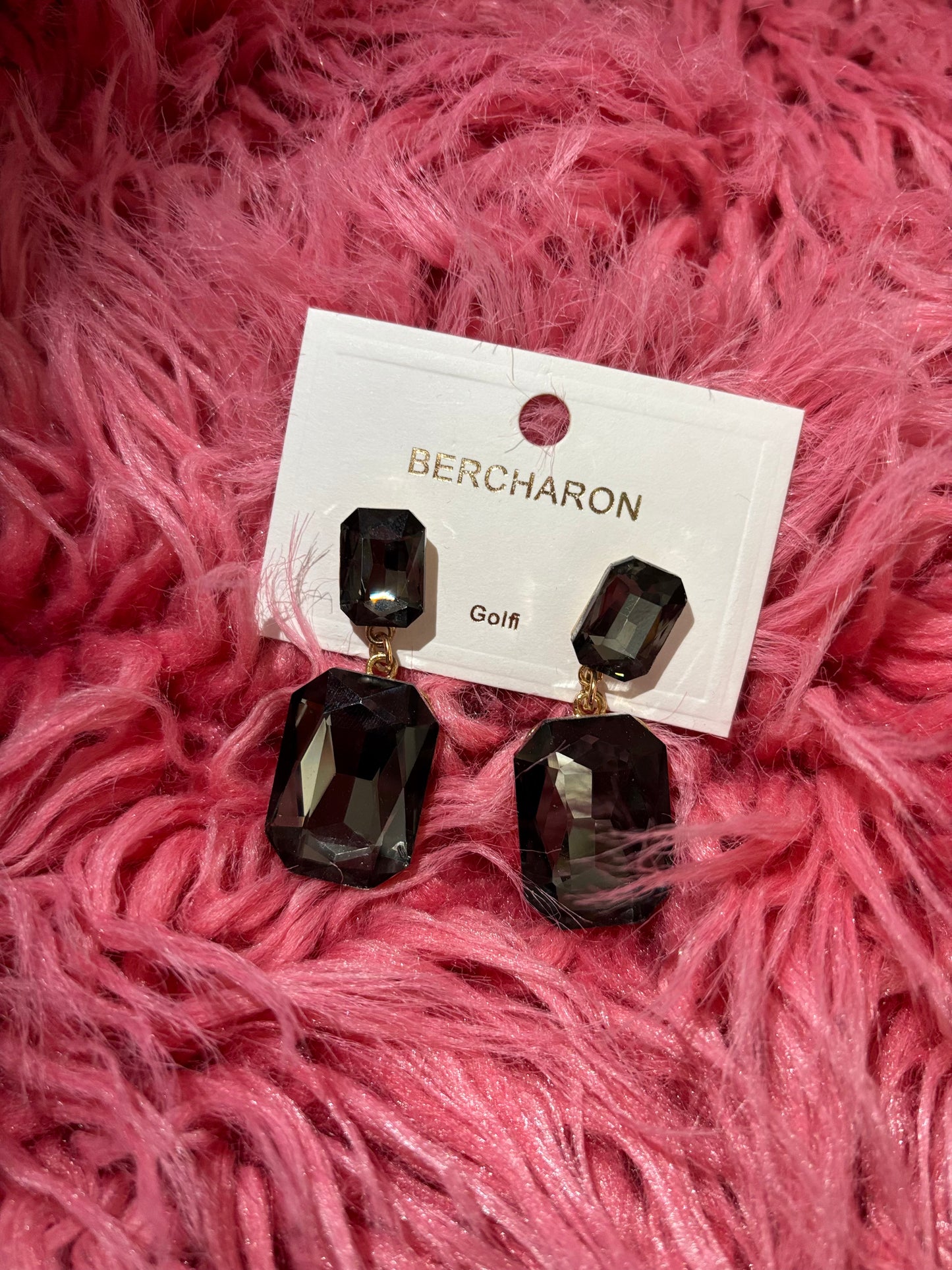 Oorbel Black Stone