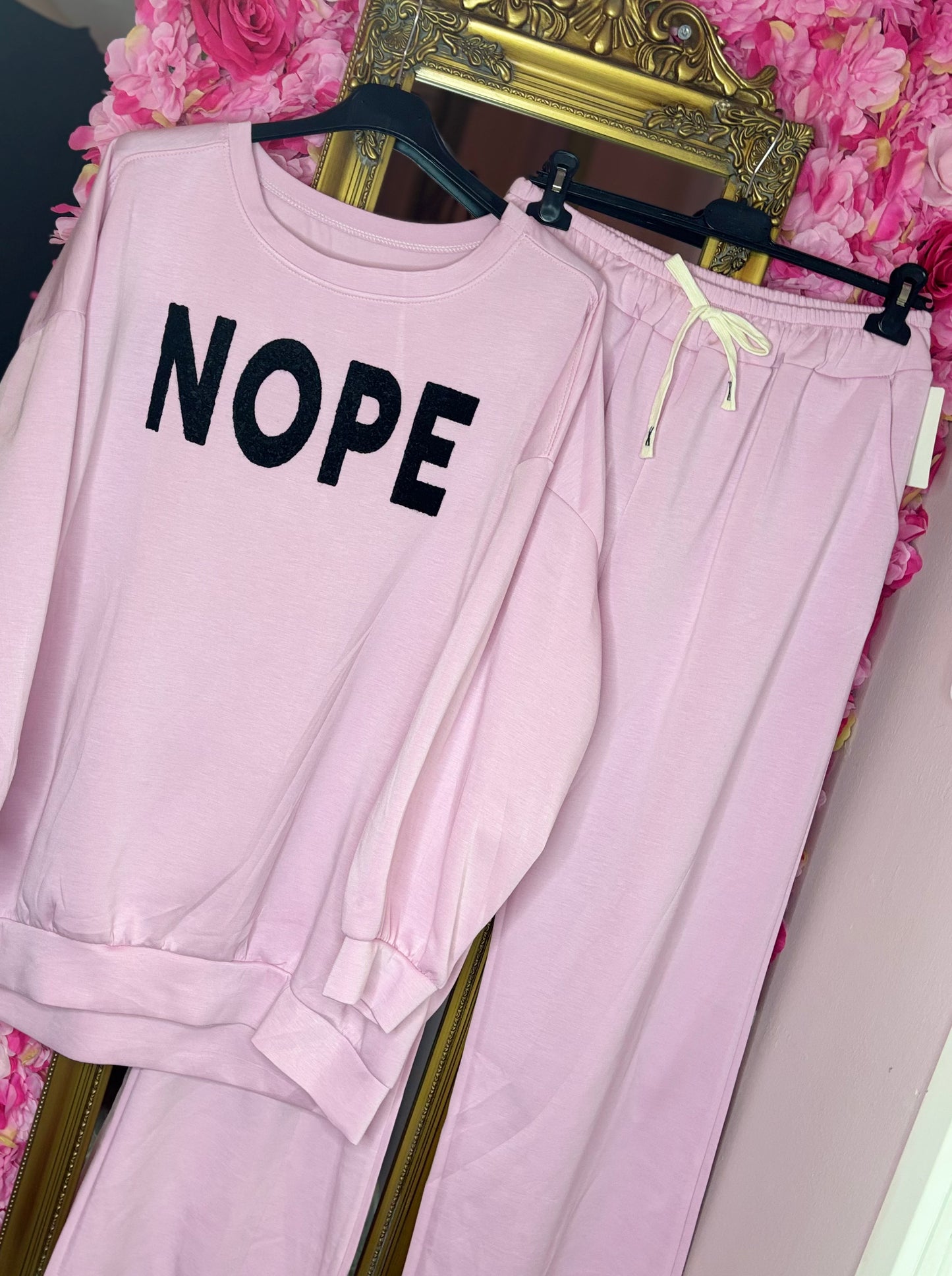 Comfy Set Nope Licht Roze Plus Size maat 44 t/m 52