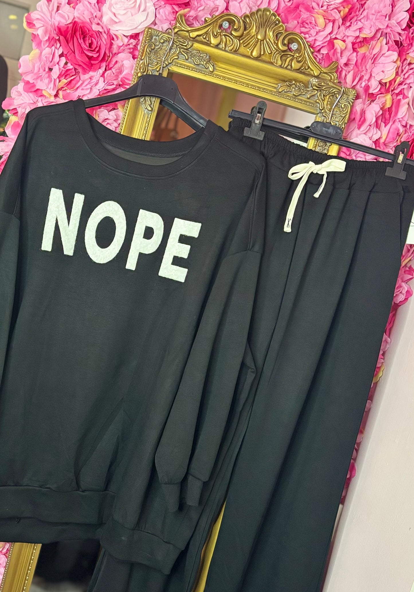 Comfy Set Nope Zwart Plus Size maat 44 t/m 52