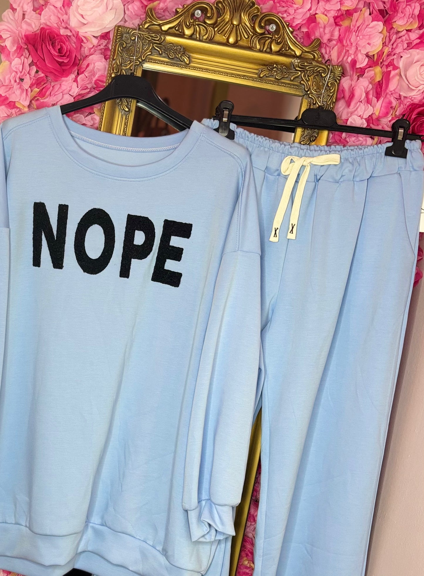 Comfy Set Nope Licht Blauw Plus Size maat 44 t/m 52