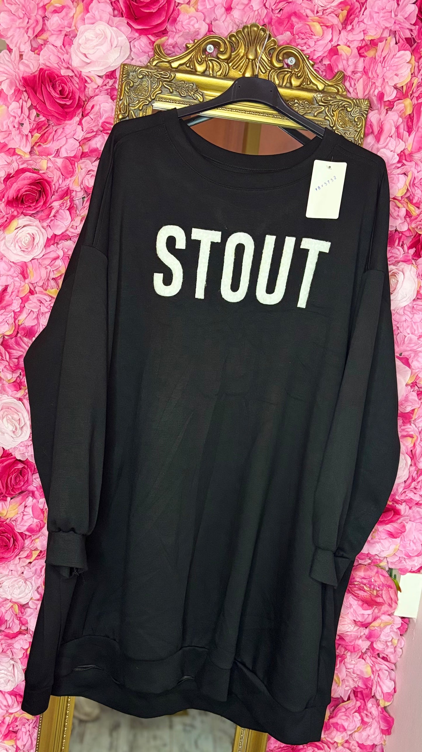 Trui Stout Zwart Plus Size Maat 50 t/m 58
