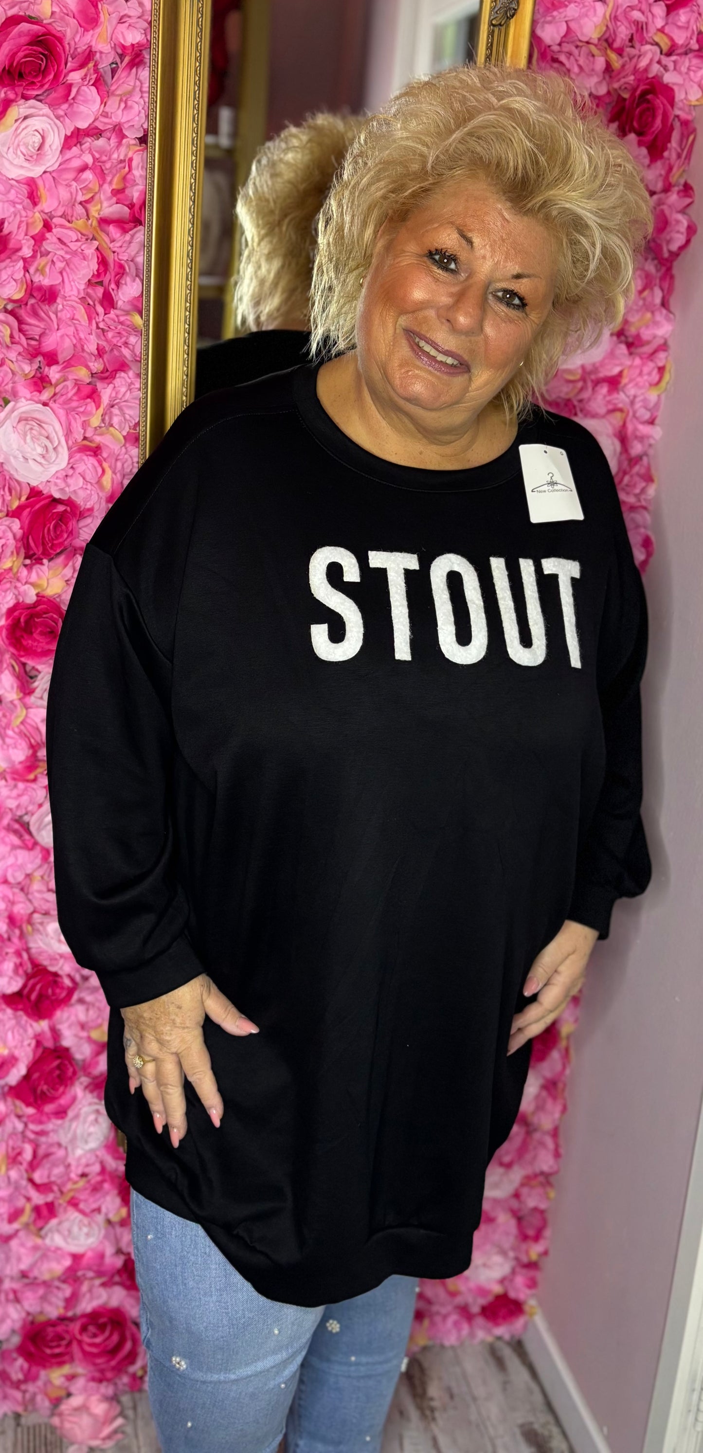 Trui Stout Zwart Plus Size Maat 50 t/m 58