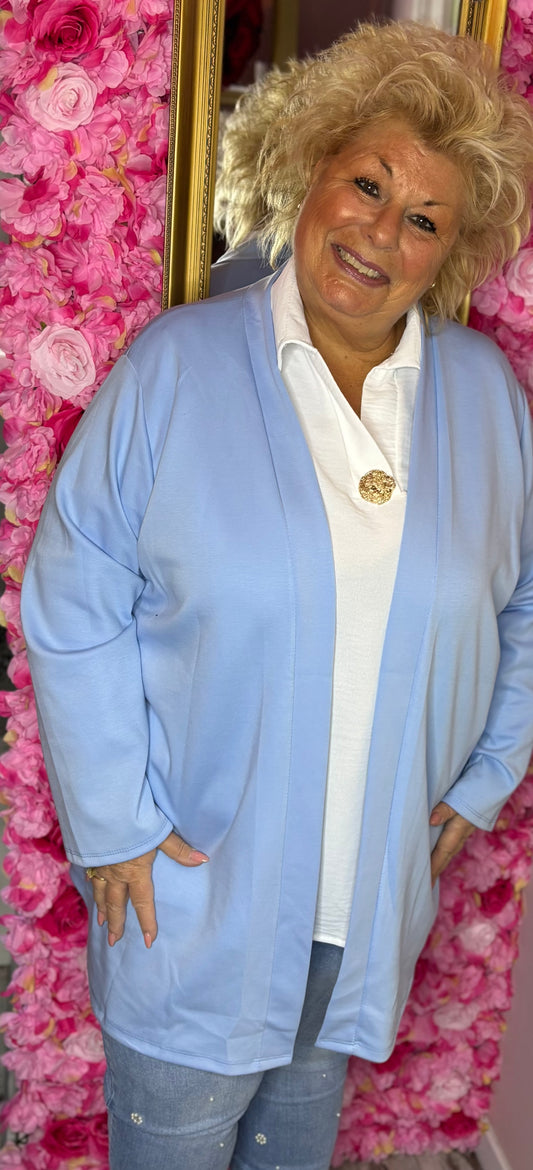 Vest Perfect Comfy Licht Blauw Plus size Maat 48 t/m 56