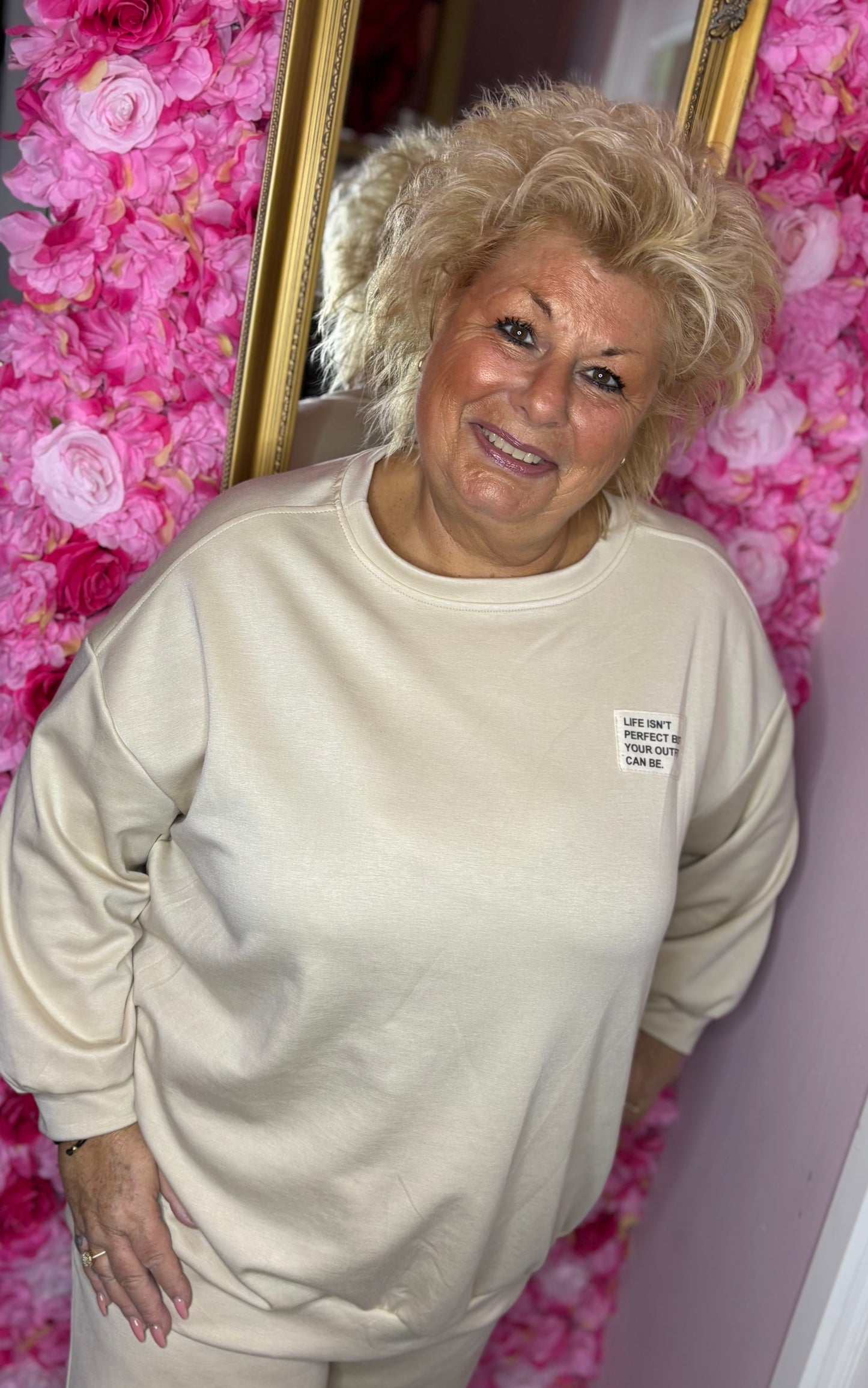 Comfy Set Perfect XL Beige Plus Size maat 44 t/m 52