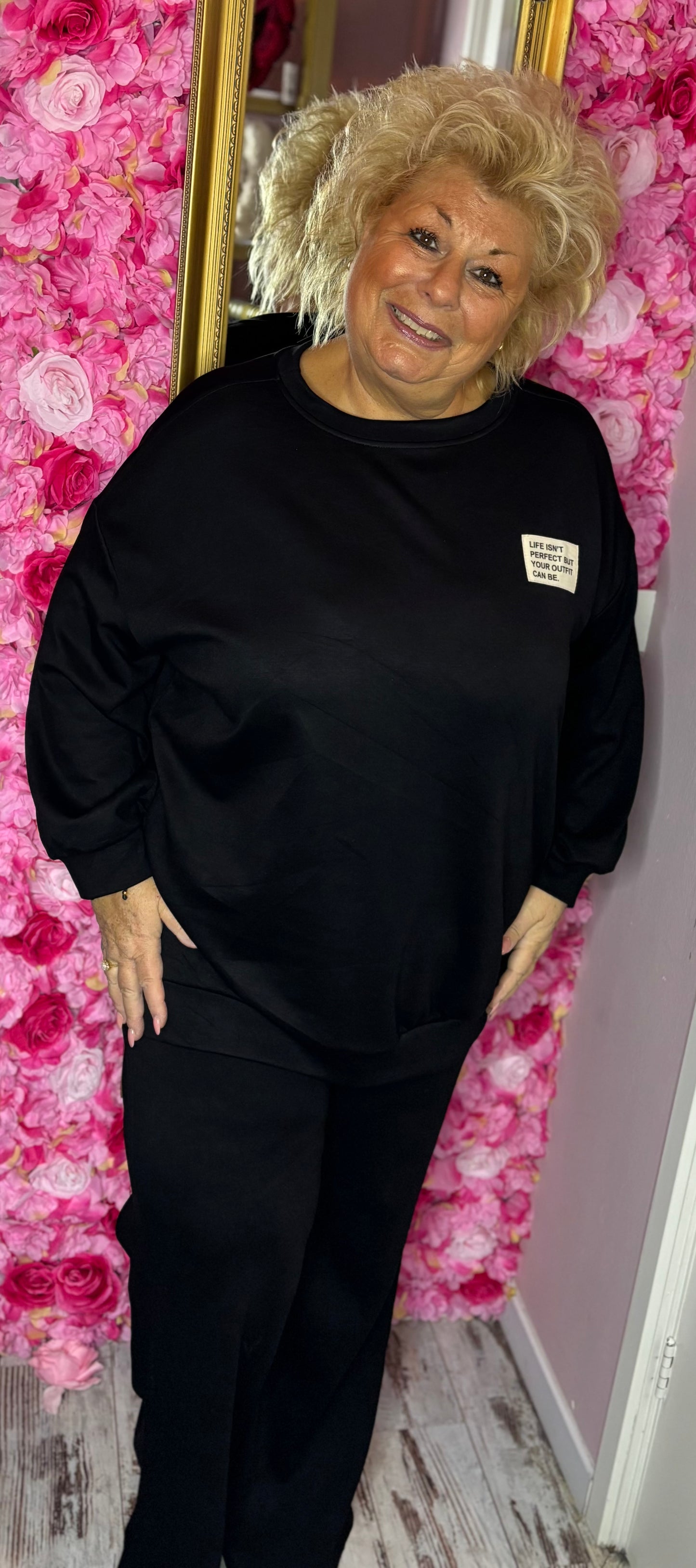 Comfy Set Perfect XL Zwart Plus Size maat 44 t/m 52