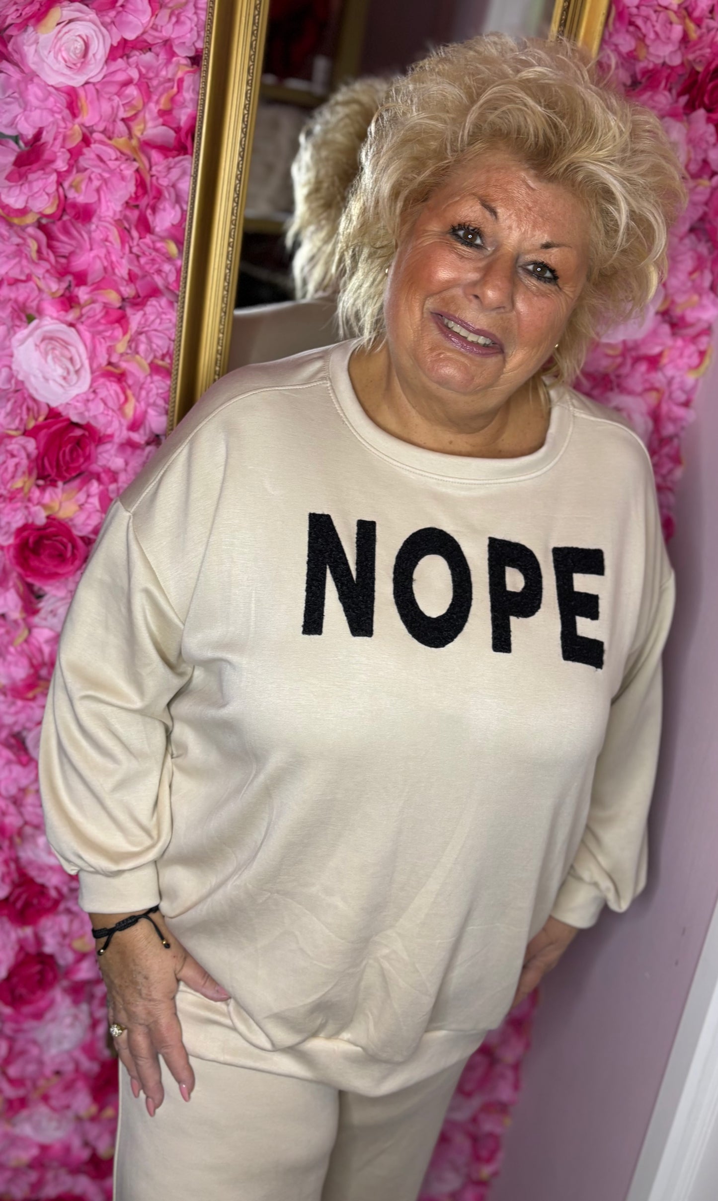 Comfy Set Nope Beige Plus Size maat 44 t/m 52