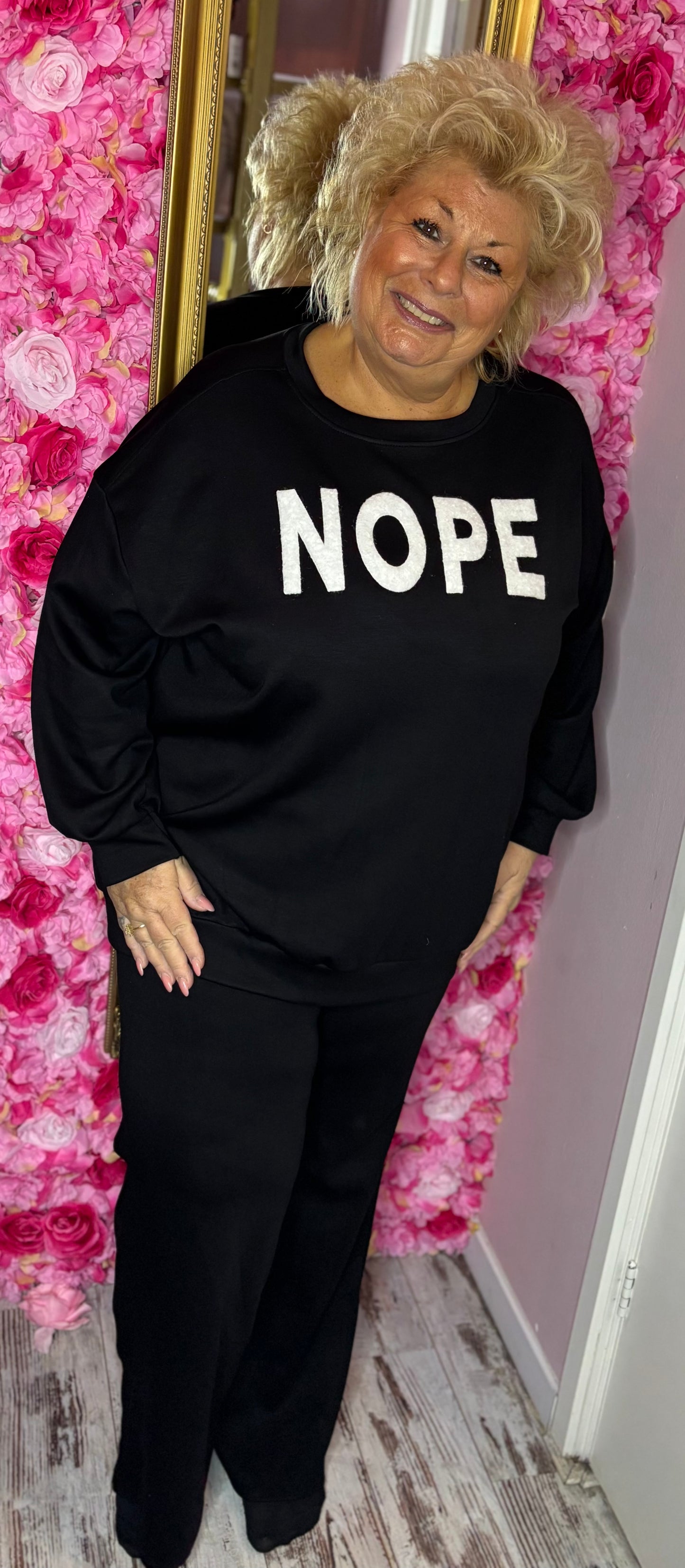 Comfy Set Nope Zwart Plus Size maat 44 t/m 52