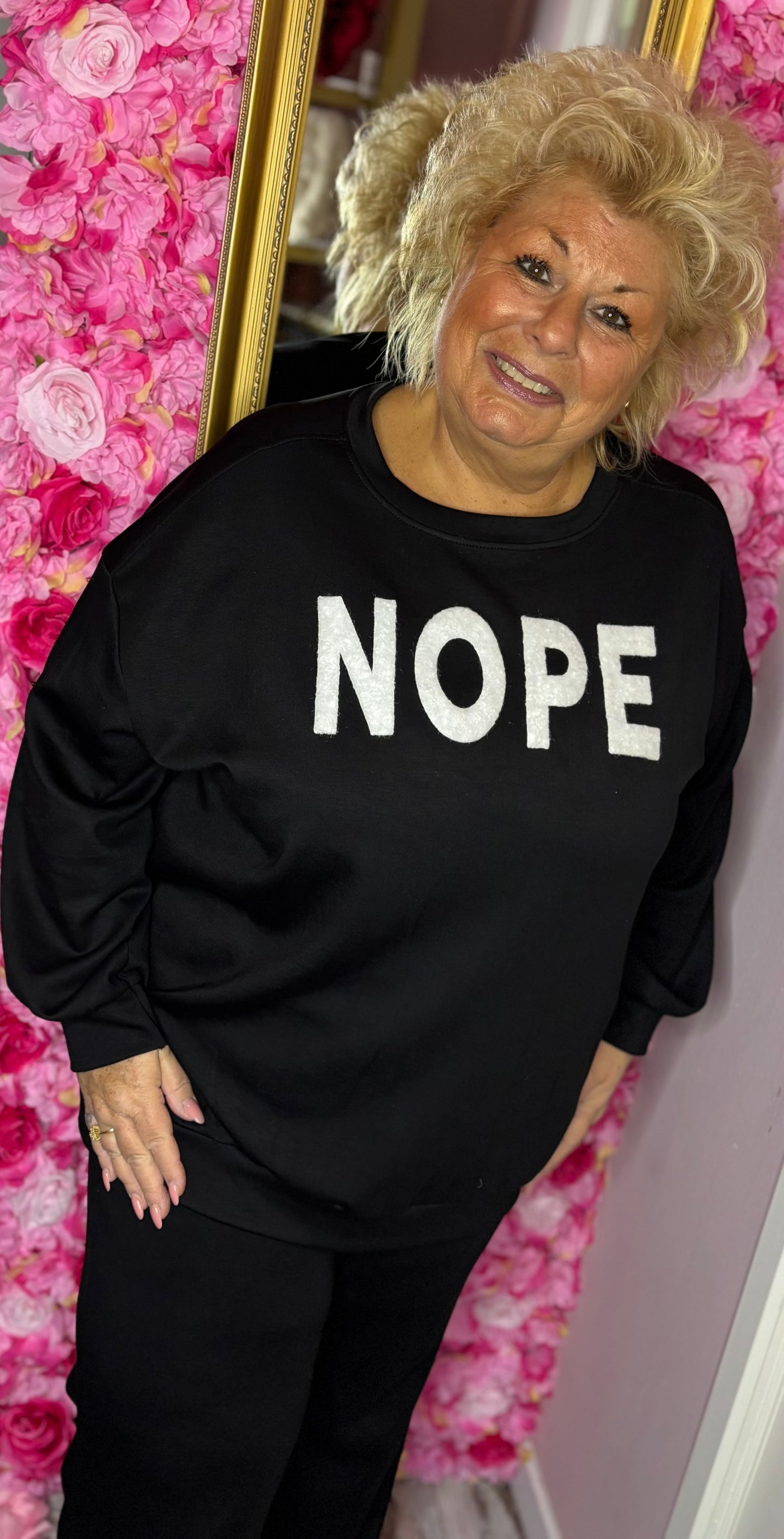 Comfy Set Nope Zwart Plus Size maat 44 t/m 52