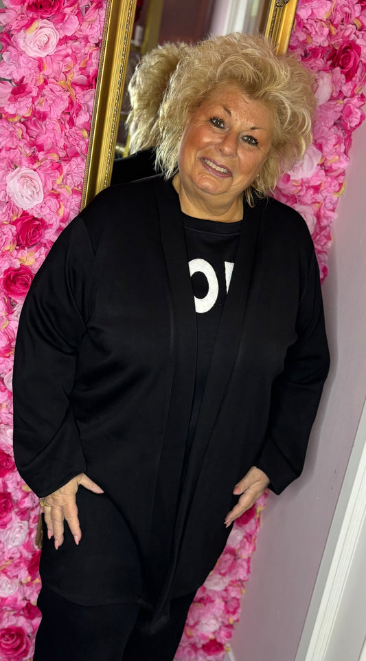 Vest Perfect Comfy Zwart Plus size Maat 48 t/m 56