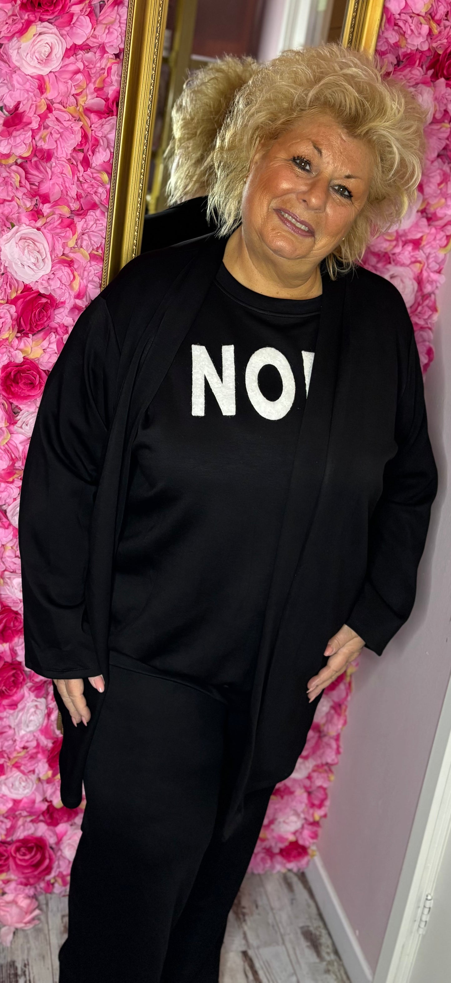 Comfy Set Nope Zwart Plus Size maat 44 t/m 52