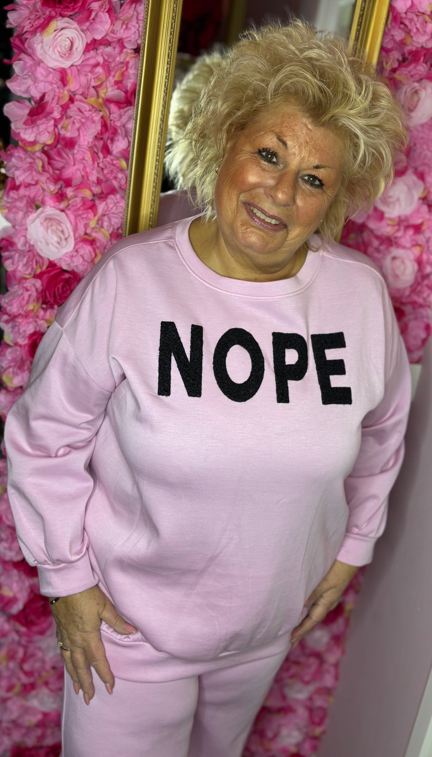 Comfy Set Nope Licht Roze Plus Size maat 44 t/m 52