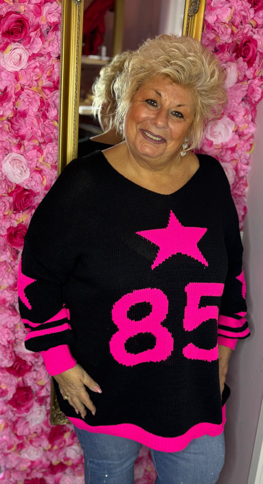 Trui Star 85 Zwart Plus Size Maat 46 t/m 54