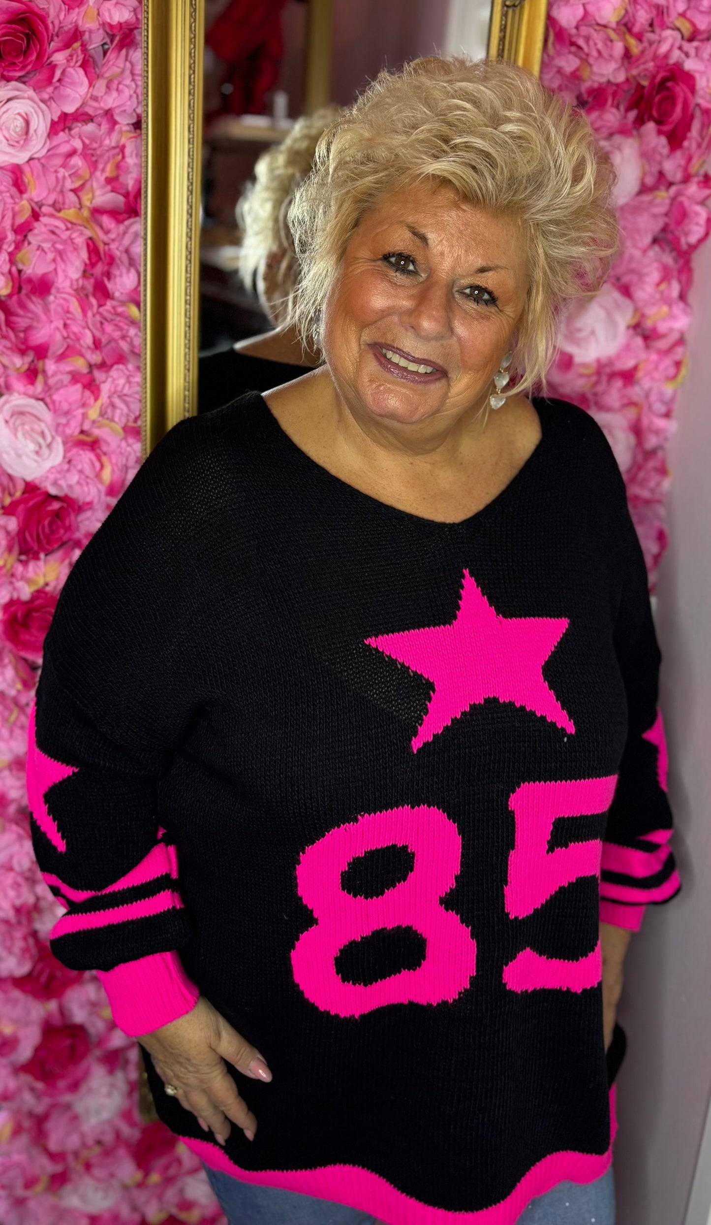 Trui Star 85 Zwart Plus Size Maat 46 t/m 54