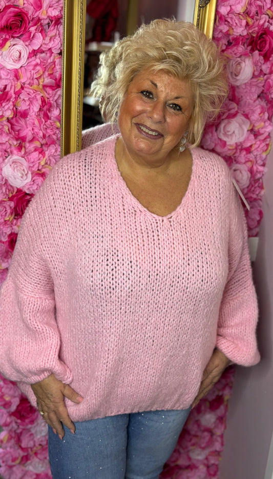 Trui Little Love Roze Plus Size Maat 46 t/m 54