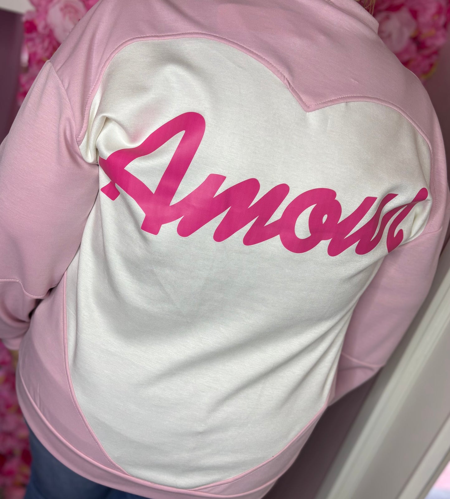 Trui Amour Roze-Roze Plus Size Maat 44 t/m 50