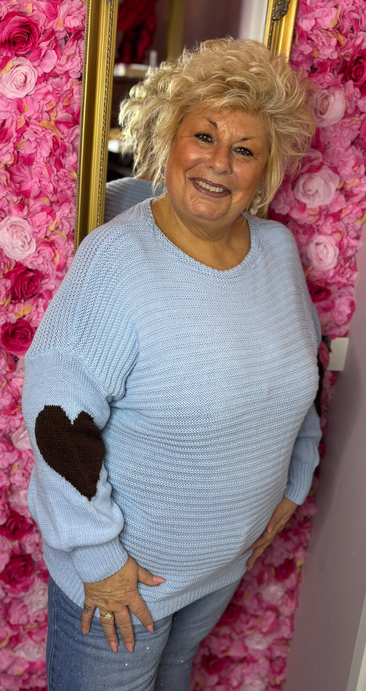 Trui Ellie Licht Blauw Plus Size Maat 46 t/m 54