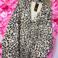 Jacket Suedine Panter Fringe Camel Plus Size maat 44 t/m 50