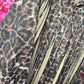 Jacket Suedine Panter Fringe Bruin Plus Size maat 44 t/m 50
