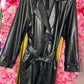 Trenchcoat Leather Look Zwart Plus Size maat 48 t/m 52