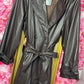 Trenchcoat Leather Look Bruin Plus Size maat 48 t/m 52