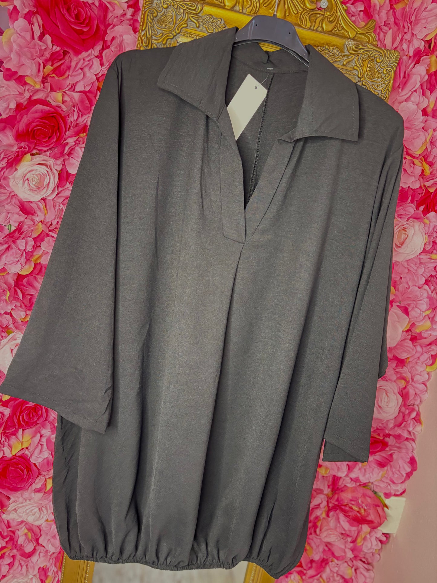 Blouse Balloon Chic Zwart Plus Size maat 48 t/m 54
