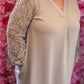 Tuniek Luna Lace Taupe Plus Size Maat 48 t/m 52