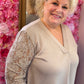 Tuniek Luna Lace Taupe Plus Size Maat 48 t/m 52