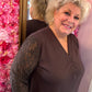 Tuniek Luna Lace Bruin Plus Size Maat 48 t/m 52