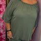 Set Rebel Legergroen Plus Size maat 46 t/m 52