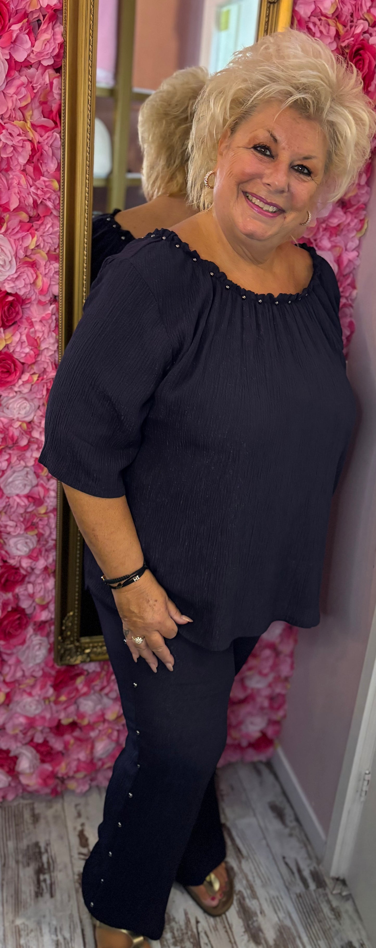 Set Rebel Donkerblauw Plus Size maat 46 t/m 52