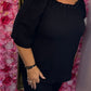 Set Rebel Zwart Plus Size maat 46 t/m 52