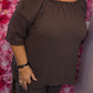 Set Rebel Bruin Plus Size maat 46 t/m 52