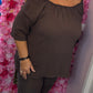 Set Rebel Bruin Plus Size maat 46 t/m 52