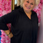Blouse Balloon Chic Zwart Plus Size maat 48 t/m 54
